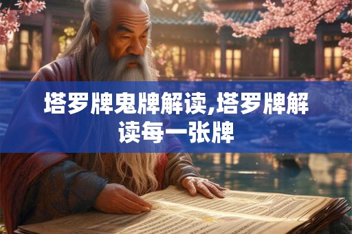 塔罗牌鬼牌解读,塔罗牌解读每一张牌