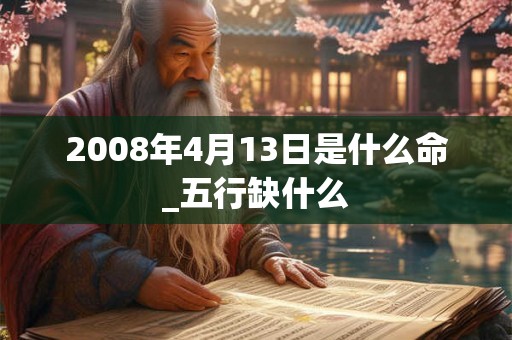 2008年4月13日是什么命_五行缺什么 2008年4月13日是什么命_五行缺什么
