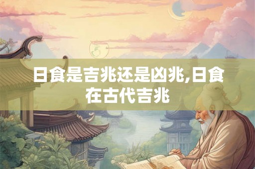 日食是吉兆还是凶兆,日食在古代吉兆