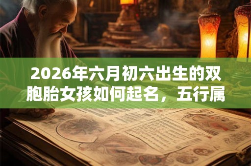 2026年六月初六出生的双胞胎女孩如何起名，五行属什么