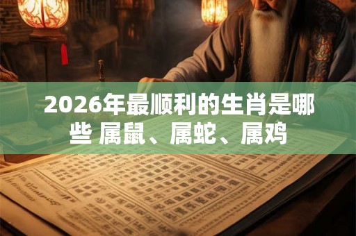 2026年最顺利的生肖是哪些 属鼠、属蛇、属鸡