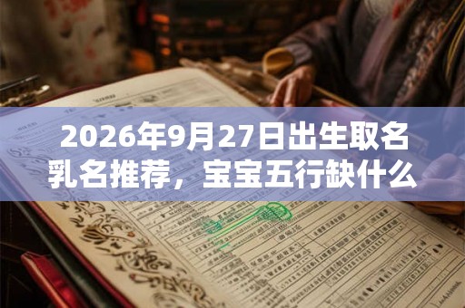 2026年9月27日出生取名乳名推荐，宝宝五行缺什么？