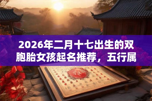 2026年二月十七出生的双胞胎女孩起名推荐，五行属什么