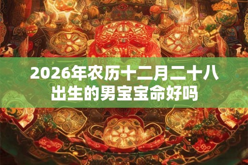 2026年农历十二月二十八出生的男宝宝命好吗