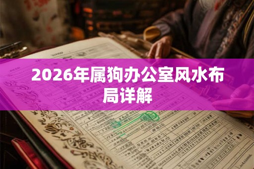 2026年属狗办公室风水布局详解