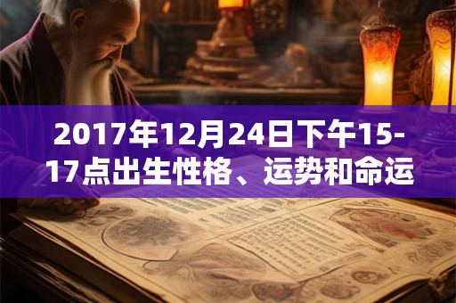 2017年12月24日下午15-17点出生性格、运势和命运