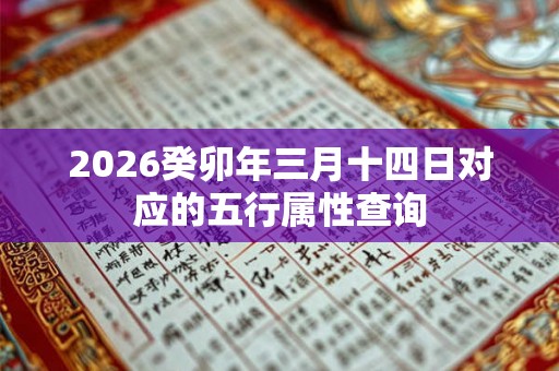 2026癸卯年三月十四日对应的五行属性查询