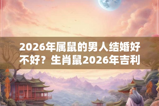 2026年属鼠的男人结婚好不好?生肖鼠2026年吉利的幸运数字 2026年属鼠的男人结婚好不好?生肖鼠2026年吉利的幸运数字