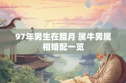 97年男生在腊月 属牛男属相婚配一览