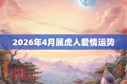 2026年4月属虎人爱情运势