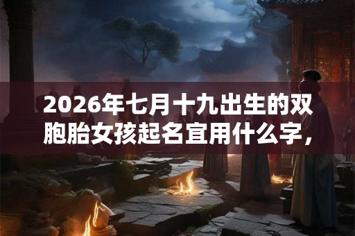 2026年七月十九出生的双胞胎女孩起名宜用什么字，五行属什么