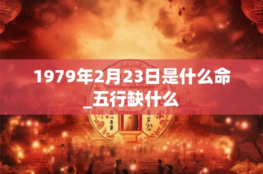 1979年2月23日是什么命_五行缺什么
