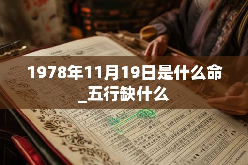 1978年11月19日是什么命_五行缺什么
