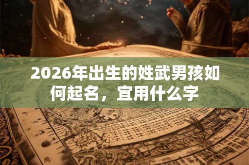 2026年出生的姓武男孩如何起名，宜用什么字