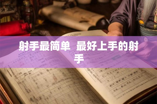射手最简单  最好上手的射手