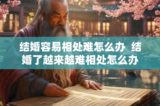 结婚容易相处难怎么办  结婚了越来越难相处怎么办