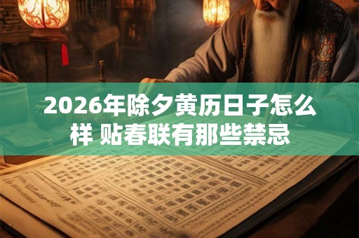 2026年除夕黄历日子怎么样 贴春联有那些禁忌