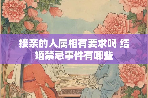 接亲的人属相有要求吗 结婚禁忌事件有哪些
