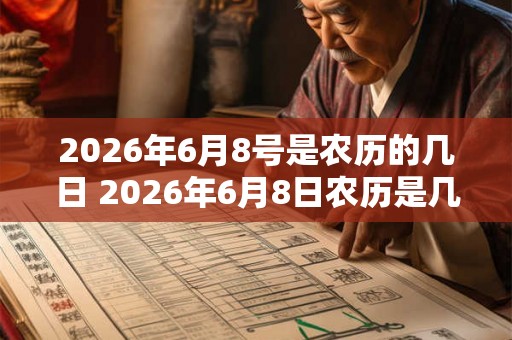2026年6月8号是农历的几日 2026年6月8日农历是几号
