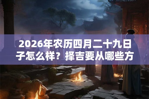 2026年农历四月二十九日子怎么样？择吉要从哪些方面考虑？