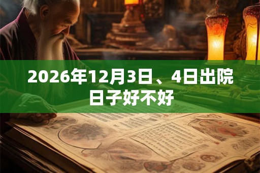 2026年12月3日、4日出院日子好不好 2026年12月3日、4日出院日子好不好