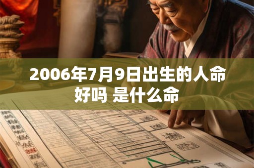 2006年7月9日出生的人命好吗 是什么命