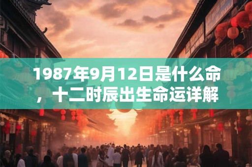 1987年9月12日是什么命，十二时辰出生命运详解