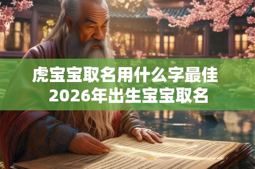 虎宝宝取名用什么字最佳 2026年出生宝宝取名