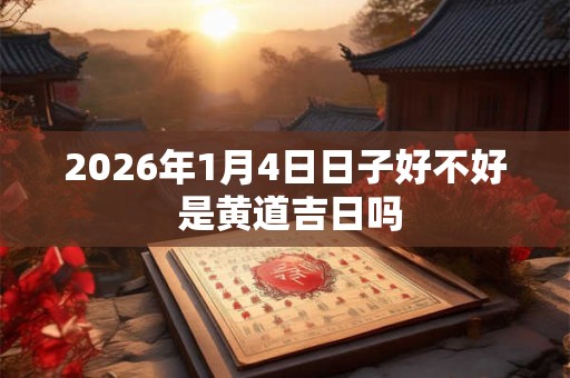 2026年1月4日日子好不好 是黄道吉日吗