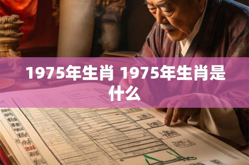 1975年生肖 1975年生肖是什么