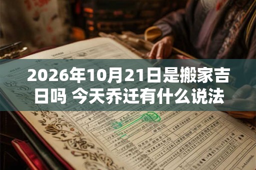 2026年10月21日是搬家吉日吗 今天乔迁有什么说法