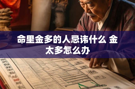 命里金多的人忌讳什么 金太多怎么办