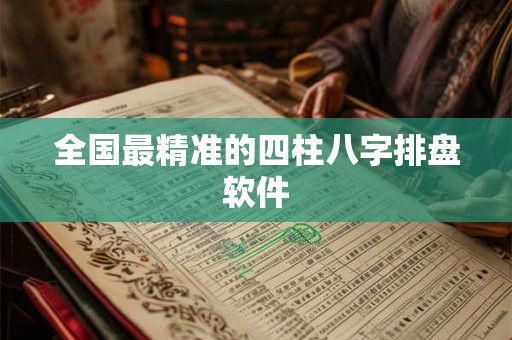 全国最精准的四柱八字排盘软件