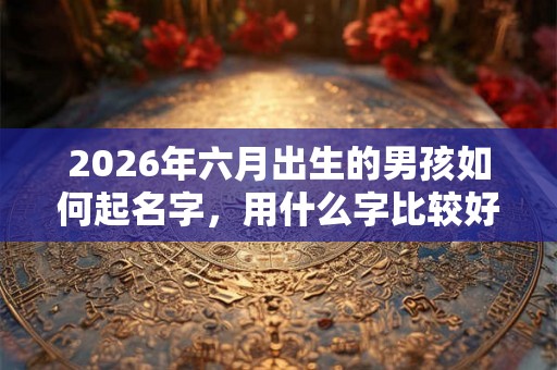 2026年六月出生的男孩如何起名字，用什么字比较好