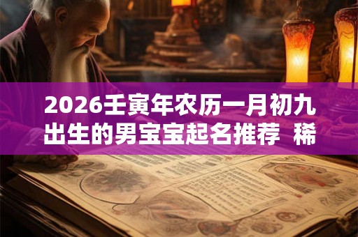 2026壬寅年农历一月初九出生的男宝宝起名推荐  稀少的名字