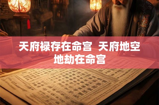 天府禄存在命宫 天府地空地劫在命宫 天府禄存在命宫 天府地空地劫在命宫