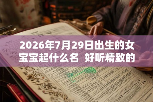 2026年7月29日出生的女宝宝起什么名 好听精致的名字 2026年7月29日出生的女宝宝起什么名 好听精致的名字