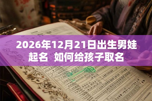 2026年12月21日出生男娃起名  如何给孩子取名