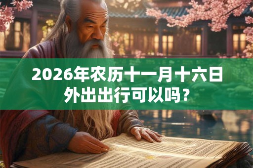2026年农历十一月十六日外出出行可以吗？