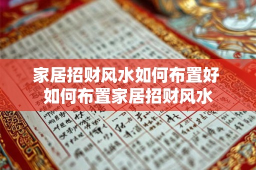 家居招财风水如何布置好 如何布置家居招财风水