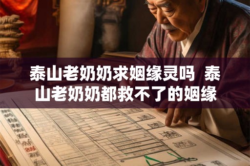 泰山老奶奶求姻缘灵吗  泰山老奶奶都救不了的姻缘