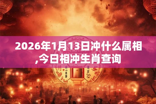 2026年1月13日冲什么属相,今日相冲生肖查询