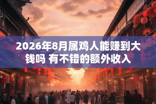 2026年8月属鸡人能赚到大钱吗 有不错的额外收入