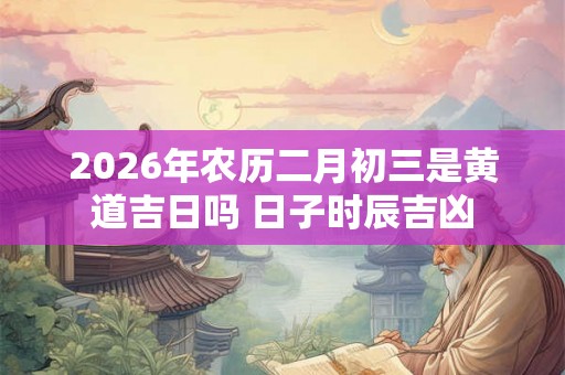 2026年农历二月初三是黄道吉日吗 日子时辰吉凶
