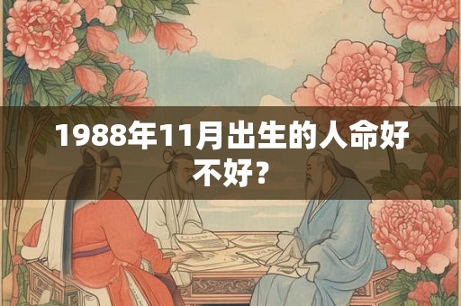 1988年11月出生的人命好不好？