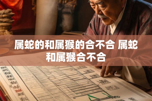 属蛇的和属猴的合不合 属蛇和属猴合不合