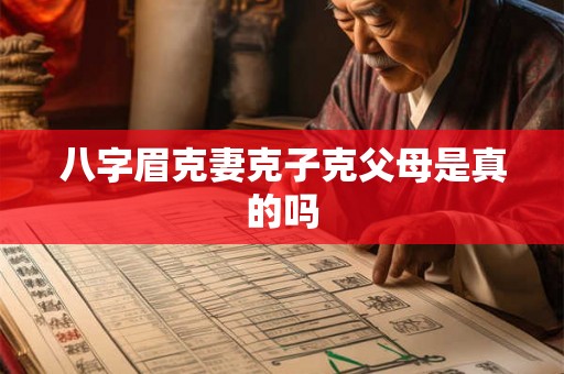 八字眉克妻克子克父母是真的吗