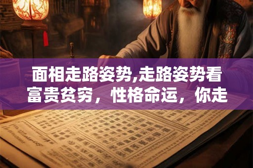 面相走路姿势,走路姿势看富贵贫穷，性格命运，你走对了吗
