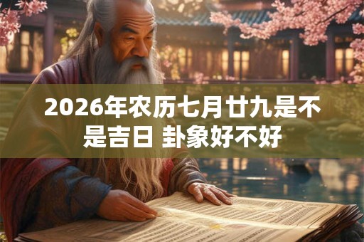 2026年农历七月廿九是不是吉日 卦象好不好