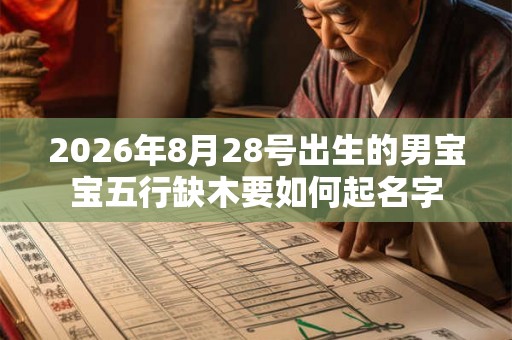 2026年8月28号出生的男宝宝五行缺木要如何起名字